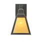 Meyda Lighting Mission 7" Craftsman Brown Prime Wall Sconce With Beige Shade Glass
