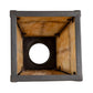 Meyda Lighting Mission 8" Craftsman Brown on Brass With Beige Shade Glass and Ring