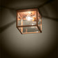 Meyda Lighting Mission 8"Sq Raw Copper Prime Flush Mount Light With Clear Shade Glass