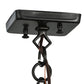 Meyda Lighting Mission 9" Craftsman Brown Hanging Mini Lantern Pendant Light With Clear Seeded Shade Glass