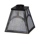 Meyda Lighting Mission 9" Hill Top Craftsman Brown Frame With White Art Shade Glass