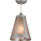 Meyda Lighting Mission 9" Nickel Mini Cantilever Pendant Light With Silver Mica Shade Glass