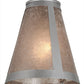 Meyda Lighting Mission 9" Nickel Mini Cantilever Pendant Light With Silver Mica Shade Glass