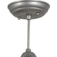 Meyda Lighting Mission 9" Nickel Mini Cantilever Pendant Light With Silver Mica Shade Glass