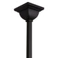 Meyda Lighting Mission 9" Solar Black Hill Top Pendant Light With Beige Iridescent Art Shade Glass