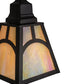 Meyda Lighting Mission 9" Solar Black Hill Top Pendant Light With Beige Iridescent Art Shade Glass