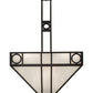 Meyda Lighting Mission Chic 51" 9-Light Oil Rubbed Bronze Pendant Light With White Art Shade Glass