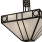Meyda Lighting Mission Chic 51" 9-Light Oil Rubbed Bronze Pendant Light With White Art Shade Glass