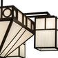 Meyda Lighting Mission Chic 60" 13-Light Oil Rubbed Bronze Chandelier With White Art Shade Glass