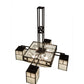 Meyda Lighting Mission Chic 60" 13-Light Oil Rubbed Bronze Chandelier With White Art Shade Glass