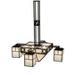 Meyda Lighting Mission Chic 60" 13-Light Oil Rubbed Bronze Chandelier With White Art Shade Glass
