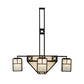 Meyda Lighting Mission Chic 60" 13-Light Oil Rubbed Bronze Chandelier With White Art Shade Glass