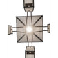 Meyda Lighting Mission Chic 60" 13-Light Oil Rubbed Bronze Chandelier With White Art Shade Glass