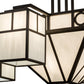 Meyda Lighting Mission Chic 60" 13-Light Oil Rubbed Bronze Chandelier With White Art Shade Glass