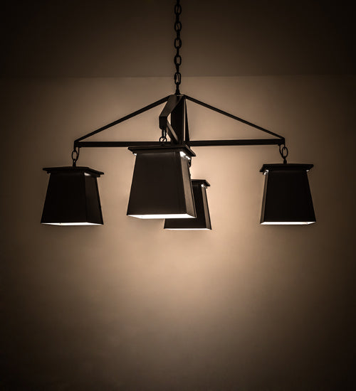 Meyda Lighting Mission Midnight 41" 4-Light Textured Timeless Bronze Chandelier