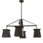 Meyda Lighting Mission Midnight 41" 4-Light Textured Timeless Bronze Chandelier
