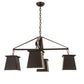 Meyda Lighting Mission Midnight 41" 4-Light Textured Timeless Bronze Chandelier