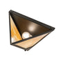 Meyda Lighting Mission Point 14" Textured Black Wall Sconce With Beige Iridiscent Shade Glass