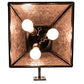 Meyda Lighting Mission Prime 10" 3-Light Timeless Bronze Vein Wall Sconce With Silver Mica Shade Glass