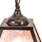 Meyda Lighting Mission Prime 10" 3-Light Timeless Bronze Vein Wall Sconce With Silver Mica Shade Glass