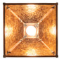 Meyda Lighting Mission Prime 14" Vintage Copper Prime Pendant Light With Amber Mica Shade Glass