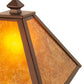 Meyda Lighting Mission Prime 22" Mahogany Bronze Table Lamp With Amber Mica Shade Glass