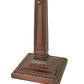 Meyda Lighting Mission Prime 22" Mahogany Bronze Table Lamp With Amber Mica Shade Glass