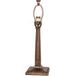 Meyda Lighting Mission Prime 22" Mahogany Bronze Table Lamp With Amber Mica Shade Glass