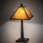 Meyda Lighting Mission Prime 22" Mahogany Bronze Table Lamp With Ambra Siena Idalight Shade