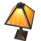 Meyda Lighting Mission Prime 22" Mahogany Bronze Table Lamp With Ambra Siena Idalight Shade