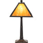 Meyda Lighting Mission Prime 22" Mahogany Bronze Table Lamp With Ambra Siena Idalight Shade