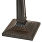 Meyda Lighting Mission Prime 22" Mahogany Bronze Table Lamp With Ambra Siena Idalight Shade