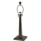 Meyda Lighting Mission Prime 22" Mahogany Bronze Table Lamp With Ambra Siena Idalight Shade