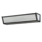 Meyda Lighting Mission Prime 24" 4-Light Gunmetal Gray Vanity Light With White Art Shade Glass