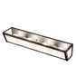 Meyda Lighting Mission Prime 24" 4-Light Gunmetal Gray Vanity Light With White Art Shade Glass