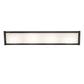 Meyda Lighting Mission Prime 24" 4-Light Gunmetal Gray Vanity Light With White Art Shade Glass