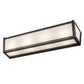 Meyda Lighting Mission Prime 24" 4-Light Gunmetal Gray Vanity Light With White Art Shade Glass