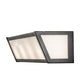 Meyda Lighting Mission Prime 24" 4-Light Gunmetal Gray Vanity Light With White Art Shade Glass