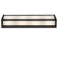 Meyda Lighting Mission Prime 24" 4-Light Gunmetal Gray Vanity Light With White Art Shade Glass
