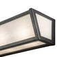 Meyda Lighting Mission Prime 24" 4-Light Gunmetal Gray Vanity Light With White Art Shade Glass