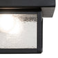 Meyda Lighting Mission Prime 24" 4-Light Textured Black Flush Mount Light With Clear Seeded Shade Glass