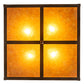 Meyda Lighting Mission Prime 31" 4-Light Oil Rubbed Bronze Inverted Pendant Light With Amber Mica Shade Glass