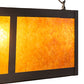 Meyda Lighting Mission Prime 31" 4-Light Oil Rubbed Bronze Inverted Pendant Light With Amber Mica Shade Glass