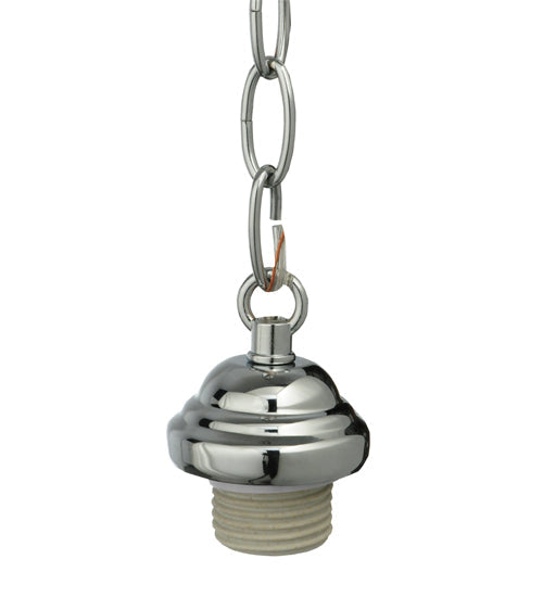 Meyda Lighting Mistletoe 5" Stainless Steel Mini Pendant Light With Chrome Shade