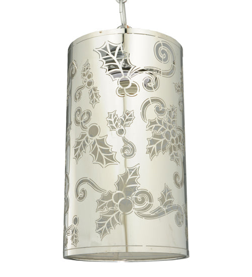 Meyda Lighting Mistletoe 5" Stainless Steel Mini Pendant Light With Chrome Shade