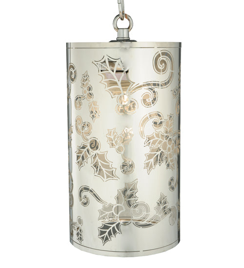 Meyda Lighting Mistletoe 5" Stainless Steel Mini Pendant Light With Chrome Shade
