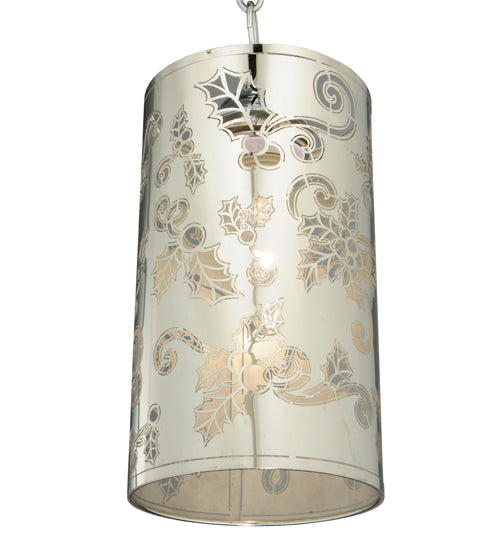 Meyda Lighting Mistletoe 5" Stainless Steel Mini Pendant Light With Chrome Shade