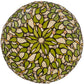 Meyda Lighting Mistletoe Ball 11" Brushed Nickel Pendant Light With Multi-Colored Shade Glass