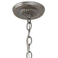 Meyda Lighting Mistletoe Ball 11" Brushed Nickel Pendant Light With Multi-Colored Shade Glass