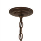 Meyda Lighting Mistletoe Ball 12" Antique Pendant Light With Green & Clear Stained Shade Glass